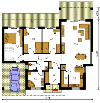 Floor plan of ground floor - ARKADA 8